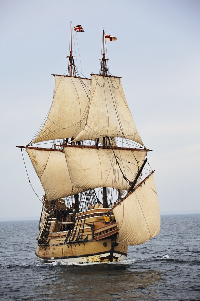The Mayflower II at sea